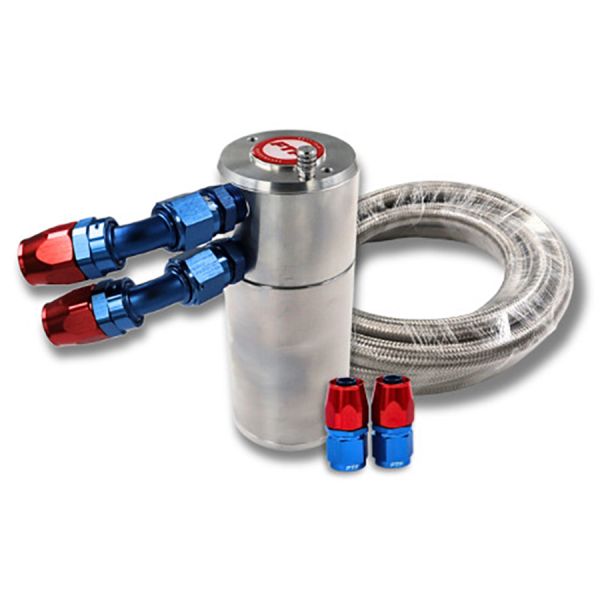 FTF Oil Catch Can Billet 1/2" Ntp Port Kit Blue | CAN-004-BLU