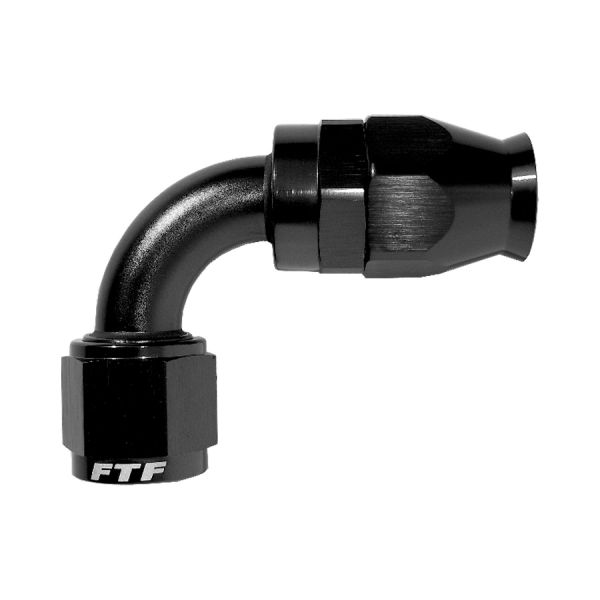  FTF Black Hose End 90° Swivel An12 - Teflon Hose image 1