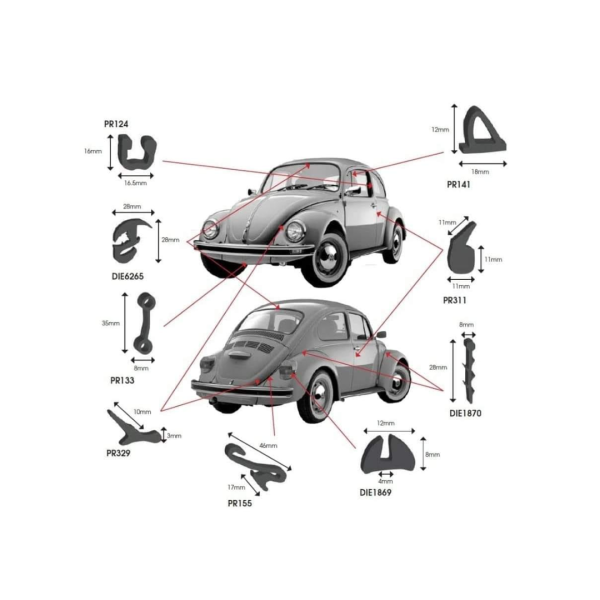 Rubber Kits - VW Beetle (1953 - 1957) image 1