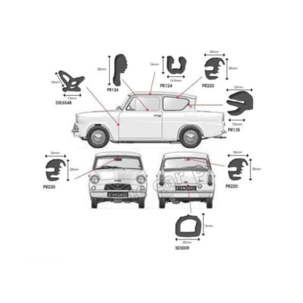 Rubber Kits - Ford Anglia image 1