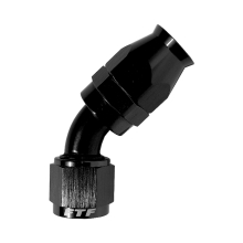  FTF Black Hose End 45° Swivel An8 - Teflon Hose image 1