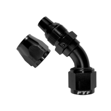 FTF Hose End Swivel Cutter Style 45° An20 Black image 1