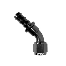 FTF Hose End Swivel Push On 45° An6 Black image 1