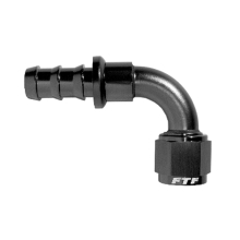 FTF Hose End Swivel Push On 90° An4 Black image 1